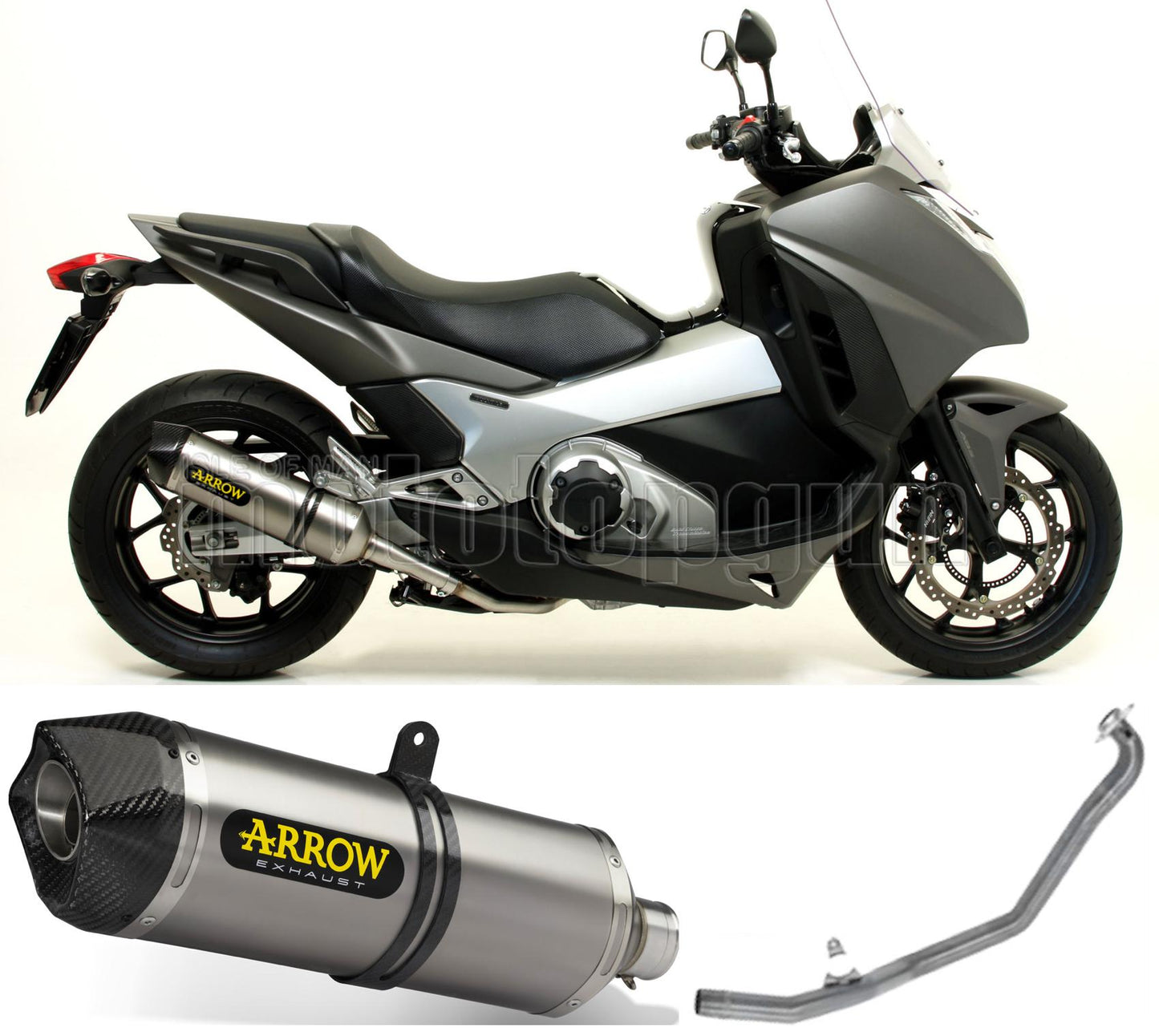 SCARICO COMPLETO OMOLOGATO OPEN ARROW RACE-TECH IN ALLUMINIO CON FONDELLO IN CARBY COMPATIBILE CON HONDA INTEGRA 750 DCT 14/20