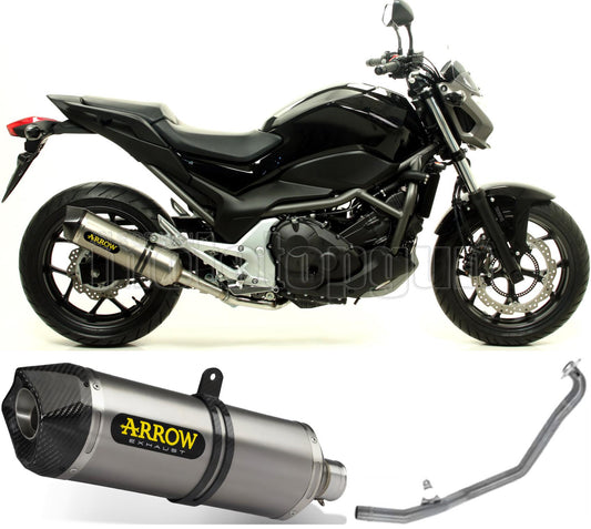 SCARICO COMPLETO OMOLOGATO OPEN ARROW RACE-TECH IN ALLUMINIO CON FONDELLO IN CARBY COMPATIBILE CON HONDA NC 750 S 15/20