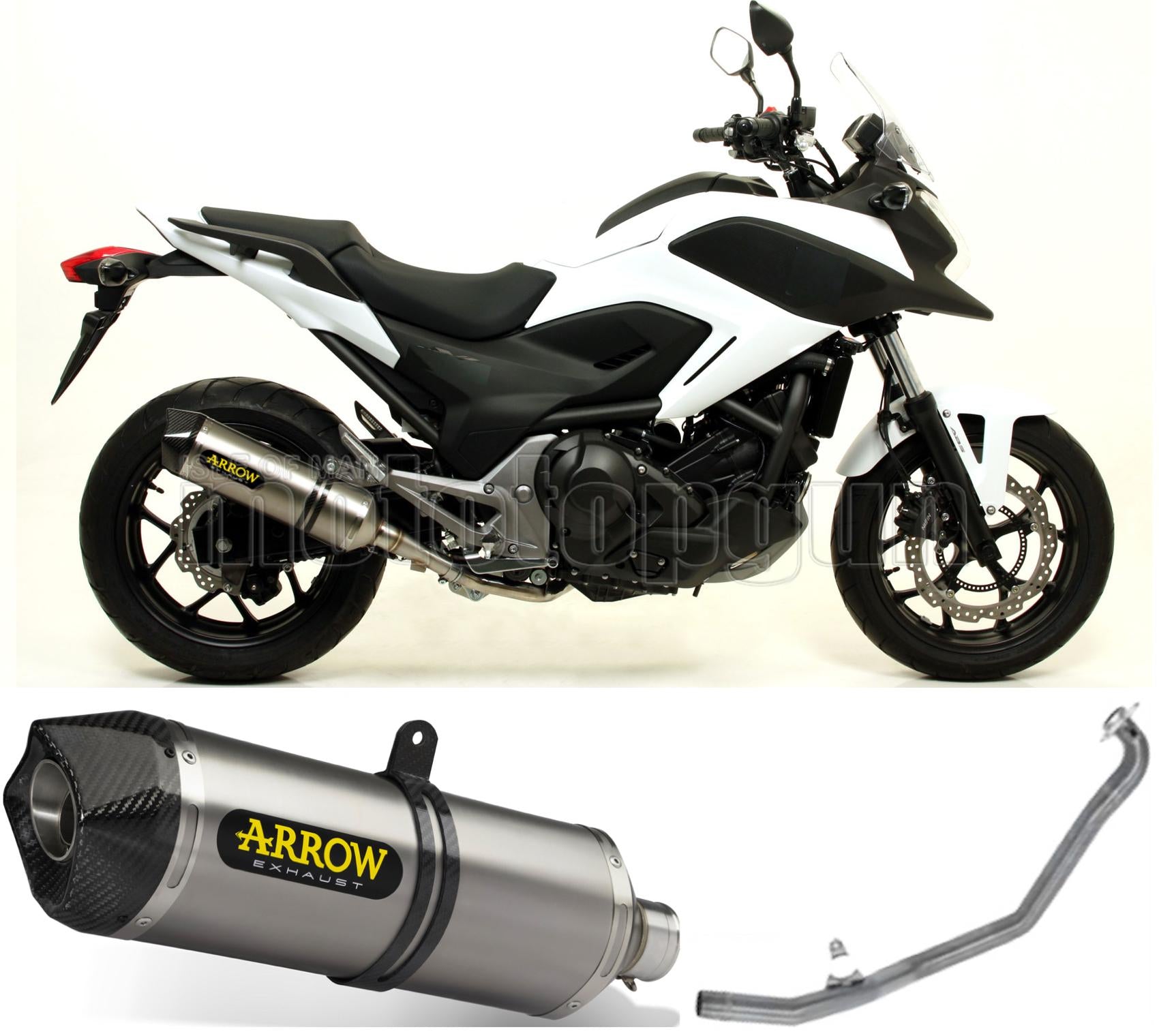 SCARICO COMPLETO OMOLOGATO OPEN ARROW RACE-TECH IN ALLUMINIO CON FONDELLO IN CARBY COMPATIBILE CON HONDA NC 750 X 14/20