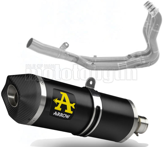 SCARICO OMOLOGATO OPEN ARROW RACE-TECH IN ALLUMINIO NERO CON FONDELLO IN CARBY COMPATIBILE CON BMW S1000 S-1000 RR 19/23