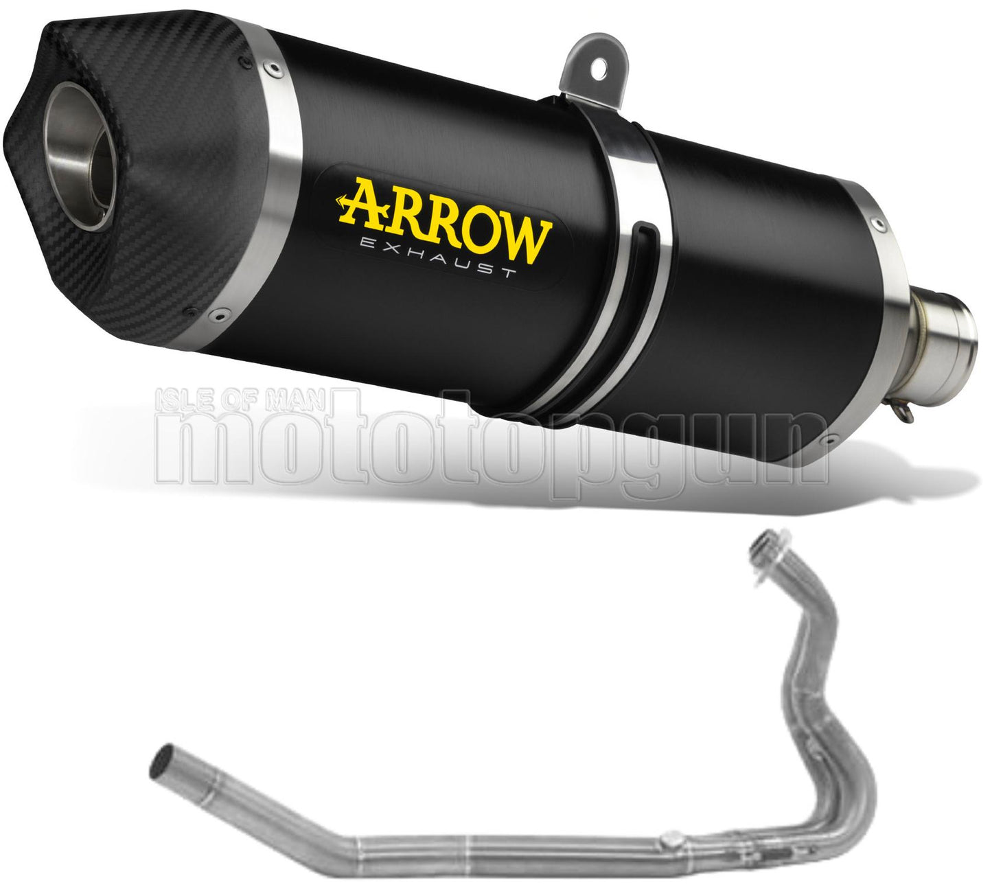 SCARICO OMOLOGATO ARROW RACE-TECH IN ALLUMINIO NERO CON FONDELLO IN CARBY COMPATIBILE CON KAWASAKI NINJA 400 18/21