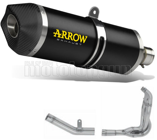 SCARICO OMOLOGATO OPEN ARROW RACE-TECH IN ALLUMINIO NERO CON FONDELLO IN CARBY COMPATIBILE CON KAWASAKI ZX-6R ZX-6 R 636 19/20
