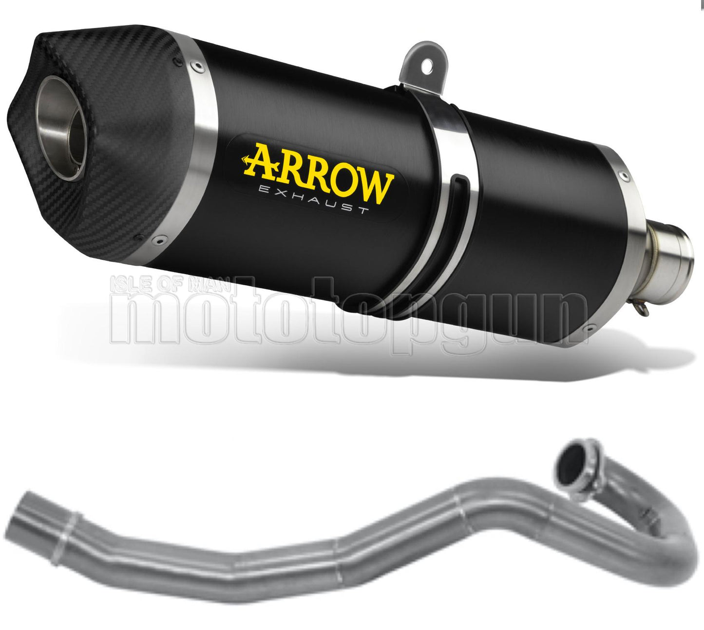 SCARICO OMOLOGATO ARROW RACE-TECH IN ALLUMINIO NERO CON FONDELLO IN CARBY COMPATIBILE CON KTM 690 ENDURO R 19/23