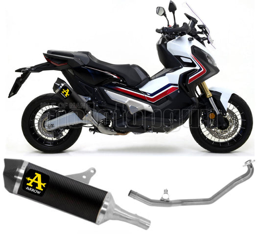 SCARICO OMOLOGATO ARROW RACE-TECH IN CARBONIO CON FONDELLO IN CARBY COMPATIBILE CON HONDA XADV X-ADV 750 17/23