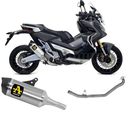 SCARICO OMOLOGATO ARROW RACE-TECH IN TITANIO CON FONDELLO IN CARBY COMPATIBILE CON HONDA XADV X-ADV 750 17/23