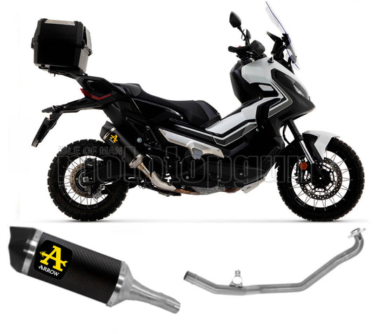 SCARICO OMOLOGATO ARROW RACE-TECH IN CARBONIO CON FONDELLO IN CARBY COMPATIBILE CON HONDA XADV X-ADV 750 17/23