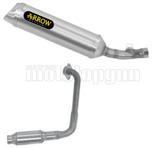 COLLETTORE OPEN ARROW THUNDER IN ALLUMINIO CON FONDELLO IN INOX COMPATIBILE CON YAMAHA MT125 MT-125 2020