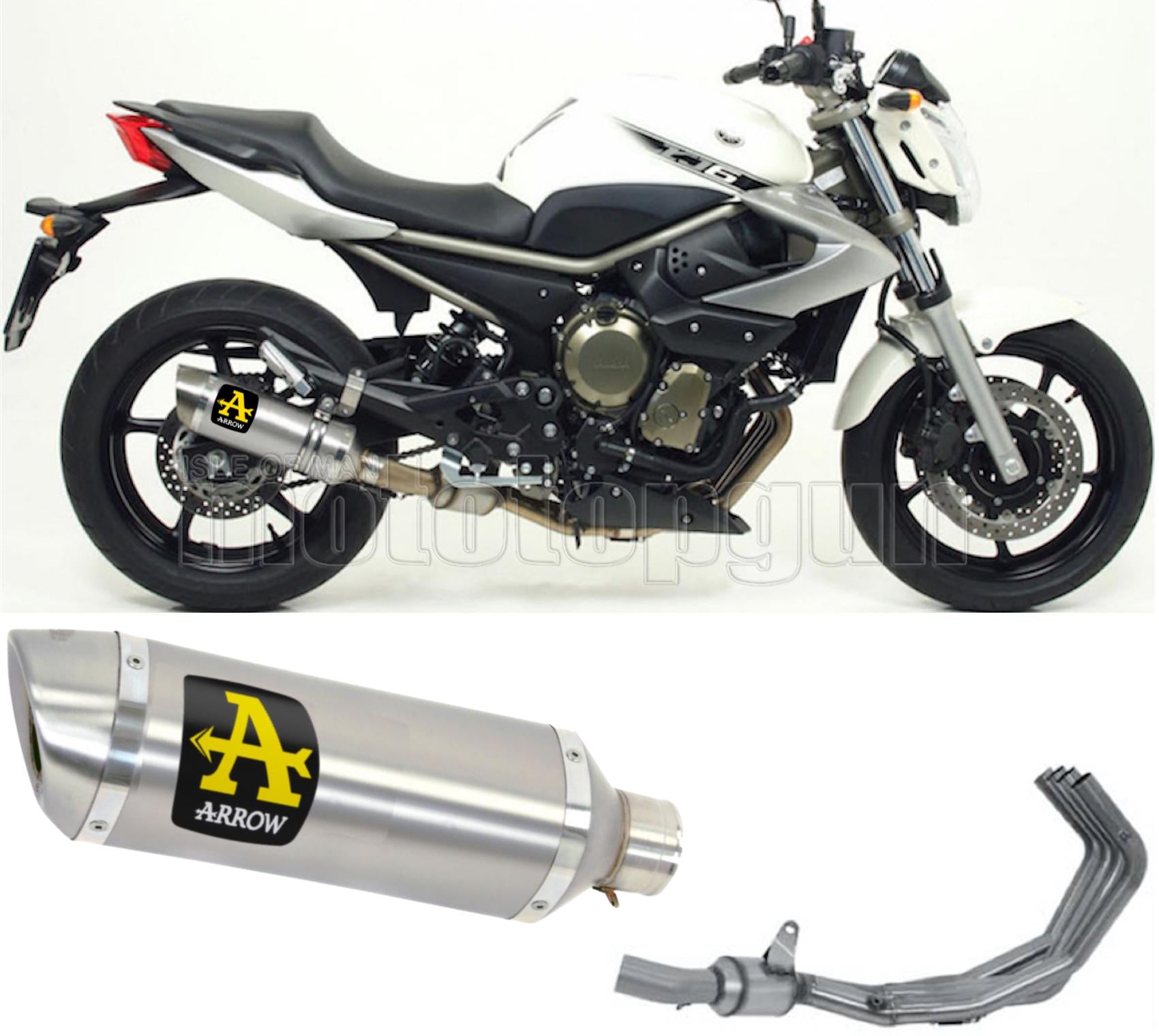 SCARICO COMPLETO OMOLOGATO OPEN ARROW THUNDER IN ALLUMINIO CON FONDELLO IN INOX COMPATIBILE CON YAMAHA XJ6 09/15