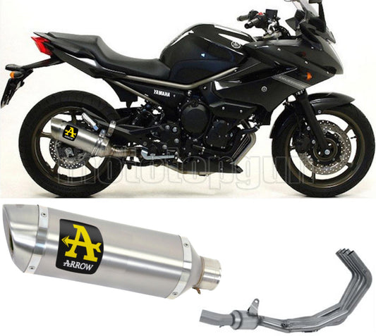 SCARICO COMPLETO OMOLOGATO OPEN ARROW THUNDER IN ALLUMINIO CON FONDELLO IN INOX COMPATIBILE CON YAMAHA XJ6 DIVERSION 09/15