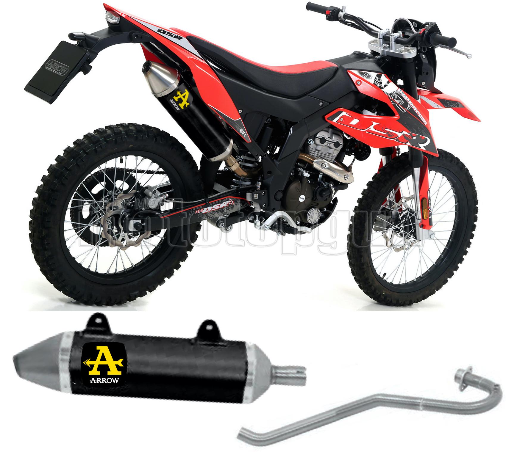 COLLETTORE OPEN ARROW THUNDER IN ALLUMINIO NERO CON FONDELLO IN INOX COMPATIBILE CON UM DSR EX 125 18/20