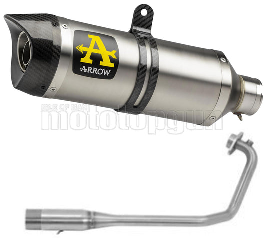SCARICO OMOLOGATO ARROW THUNDER IN TITANIO CON FONDELLO IN CARBY COMPATIBILE CON SUZUKI GSX-R 125 17/20