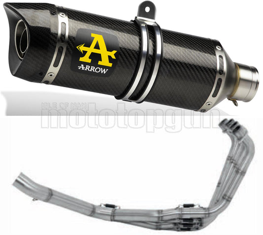 SCARICO OMOLOGATO OPEN DIAMETRO 60 ARROW THUNDER IN CARBONIO CON FONDELLO IN CARBY COMPATIBILE CON HONDA CBR 650 R 19/22