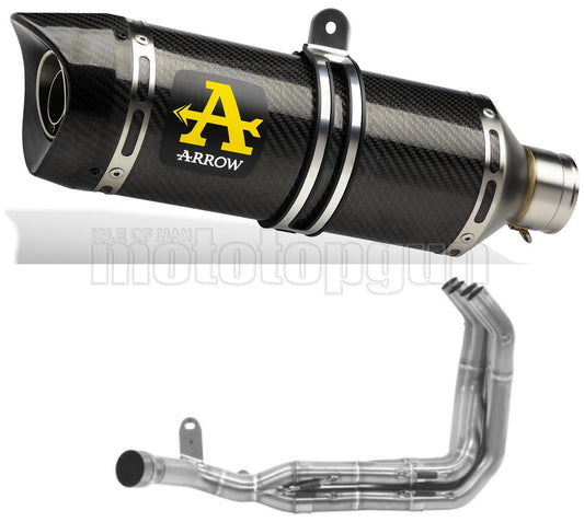 SCARICO OMOLOGATO OPEN ARROW THUNDER IN CARBONIO CON FONDELLO IN CARBY COMPATIBILE CON KAWASAKI Z900 Z-900 20/23