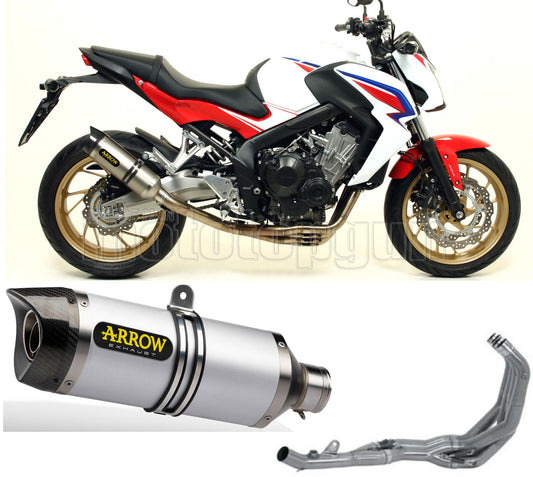 SCARICO OMOLOGATO ARROW THUNDER IN ALLUMINIO CON FONDELLO IN CARBY COMPATIBILE CON HONDA CB 650 F 14/18