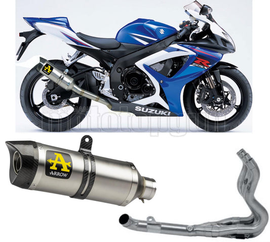 SCARICO COMPLETO OMOLOGATO OPEN ARROW THUNDER IN ALLUMINIO CON FONDELLO IN CARBY COMPATIBILE CON SUZUKI GSX-R 600 IE 08/10