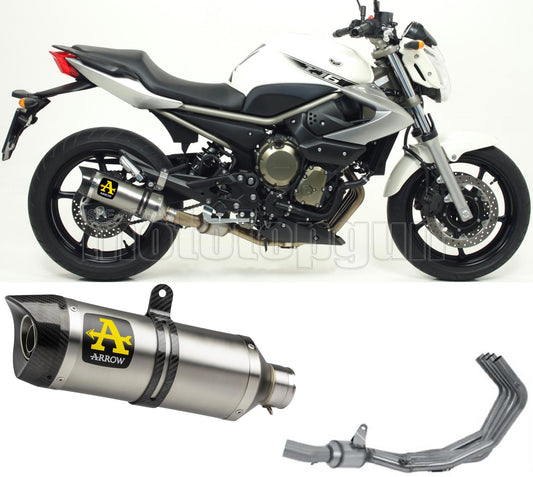 SCARICO COMPLETO OMOLOGATO OPEN ARROW THUNDER IN ALLUMINIO CON FONDELLO IN CARBY COMPATIBILE CON YAMAHA XJ6 09/15