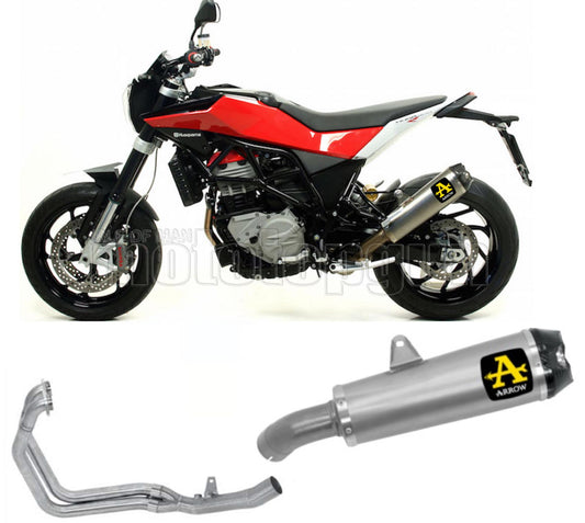 SCARICO COMPLETO OMOLOGATO OPEN ARROW WORKS IN TITANIO CON FONDELLO IN CARBY COMPATIBILE CON HUSQVARNA NUDA 900 12/13