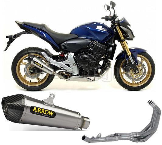 SCARICO COMPLETO OMOLOGATO OPEN ARROW X-KONE IN NICHROM CON FONDELLO IN CARBY COMPATIBILE CON HONDA CB 600 F HORNET 07/13