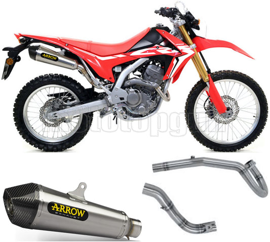 SCARICO OMOLOGATO ARROW X-KONE IN NICHROM CON FONDELLO IN CARBY COMPATIBILE CON HONDA CRF 250 L RALLY 17/18