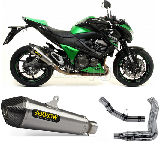 SCARICO COMPLETO OMOLOGATO OPEN ARROW X-KONE IN NICHROM CON FONDELLO IN CARBY COMPATIBILE CON KAWASAKI Z800 Z-800 E 13/16