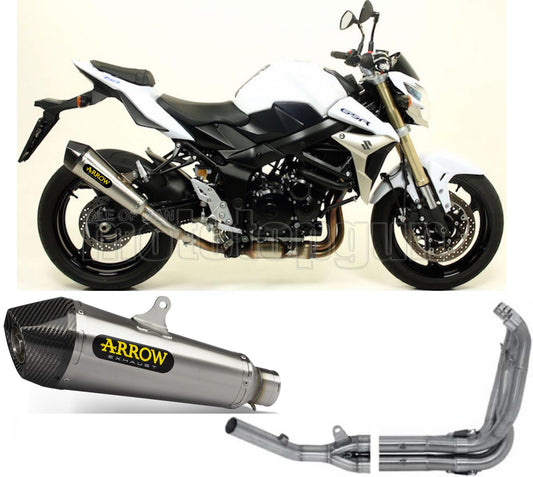SCARICO COMPLETO OMOLOGATO OPEN ARROW X-KONE IN NICHROM CON FONDELLO IN CARBY COMPATIBILE CON SUZUKI GSR 750 11/16