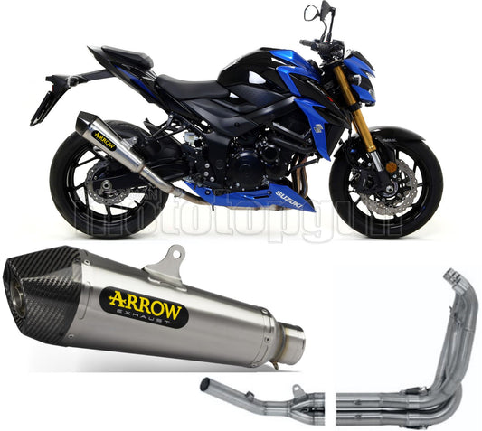 SCARICO COMPLETO OMOLOGATO OPEN ARROW X-KONE IN NICHROM CON FONDELLO IN CARBY COMPATIBILE CON SUZUKI GSX-S 750 17/20