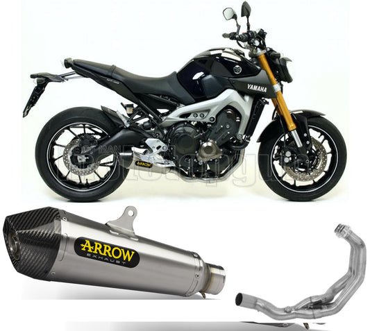 SCARICO COMPLETO OMOLOGATO OPEN ARROW X-KONE IN NICHROM CON FONDELLO IN CARBY COMPATIBILE CON YAMAHA MT09 MT-09 13/20