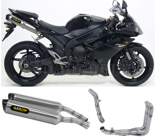 SCARICO COMPLETO OMOLOGATO OPEN ARROW THUNDER IN ALLUMINIO CON FONDELLO IN CARBY COMPATIBILE CON YAMAHA YZF 1000 R1 07/08