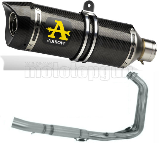 SCARICO COMPLETO OMOLOGATO OPEN ARROW THUNDER IN CARBONIO CON FONDELLO IN CARBY COMPATIBILE CON YAMAHA TRACER 7 21/23