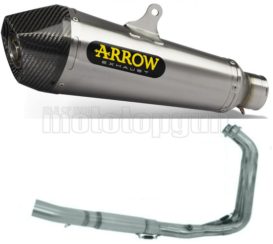SCARICO COMPLETO OMOLOGATO OPEN ARROW X-KONE IN NICHROM CON FONDELLO IN CARBY COMPATIBILE CON YAMAHA TRACER 700 2020