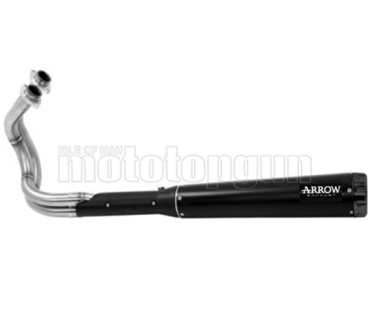SCARICO RACE ARROW REBEL IN ALLUMINIO NERO CON FONDELLO IN ALLUMINIO NERO COMPATIBILE CON KAWASAKI VULCAN S 650 17/20