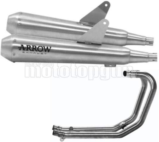 SCARICO OMOLOGATO CATALIZZATO ARROW PRO-RACING IN NICHROM CON FONDELLO IN INOX COMPATIBILE CON TRIUMPH SPEED TWIN 1200 19/20