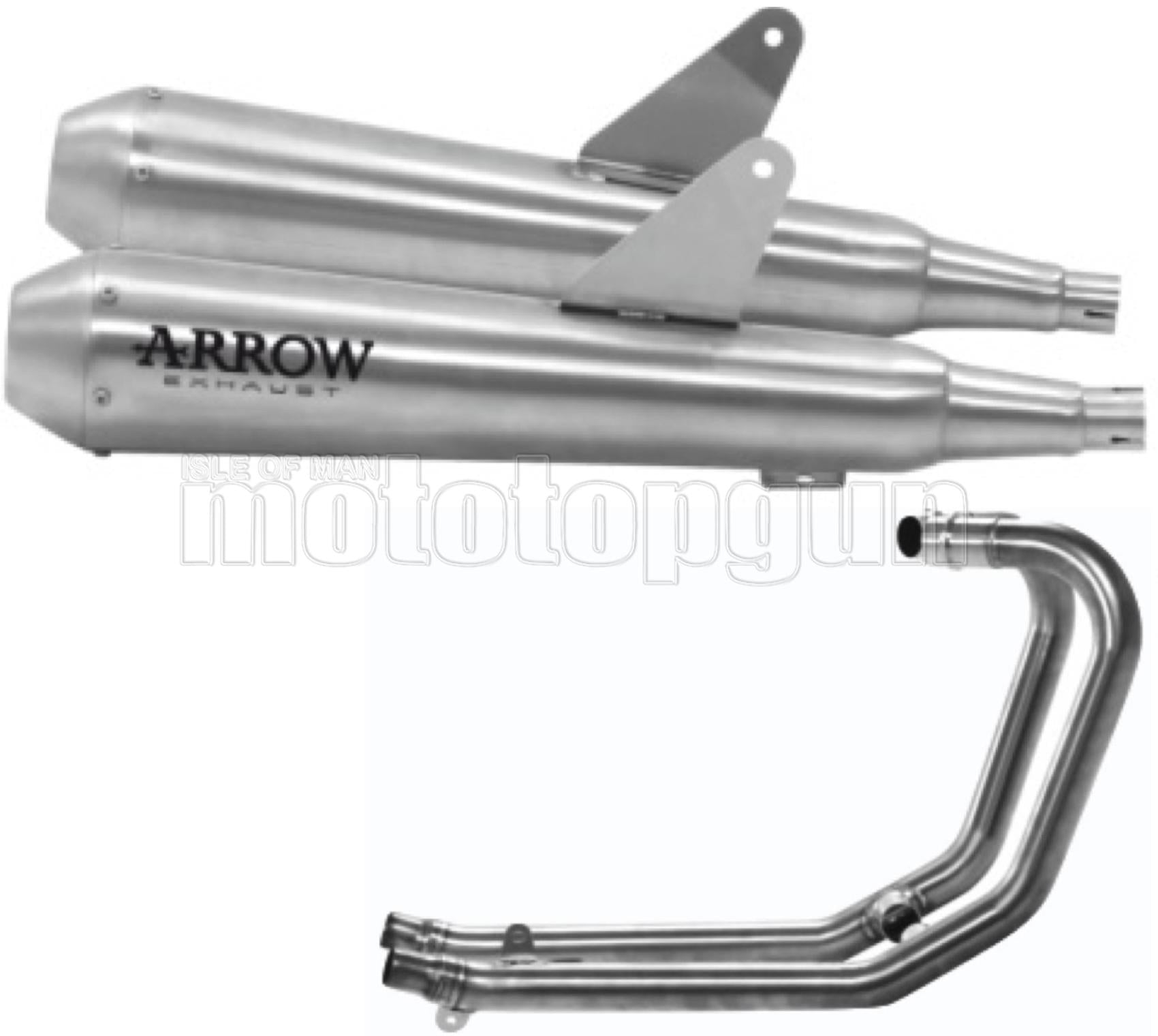 SCARICO OMOLOGATO CATALIZZATO ARROW PRO-RACING IN NICHROM CON FONDELLO IN INOX COMPATIBILE CON TRIUMPH SPEED TWIN 1200 19/20