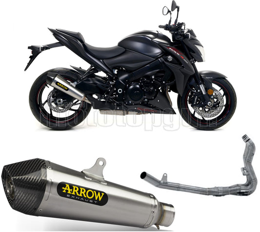 SCARICO OMOLOGATO CATALIZZATO ARROW X-KONE IN TITANIO CON FONDELLO IN CARBY COMPATIBILE CON SUZUKI GSX-S 1000 15/20
