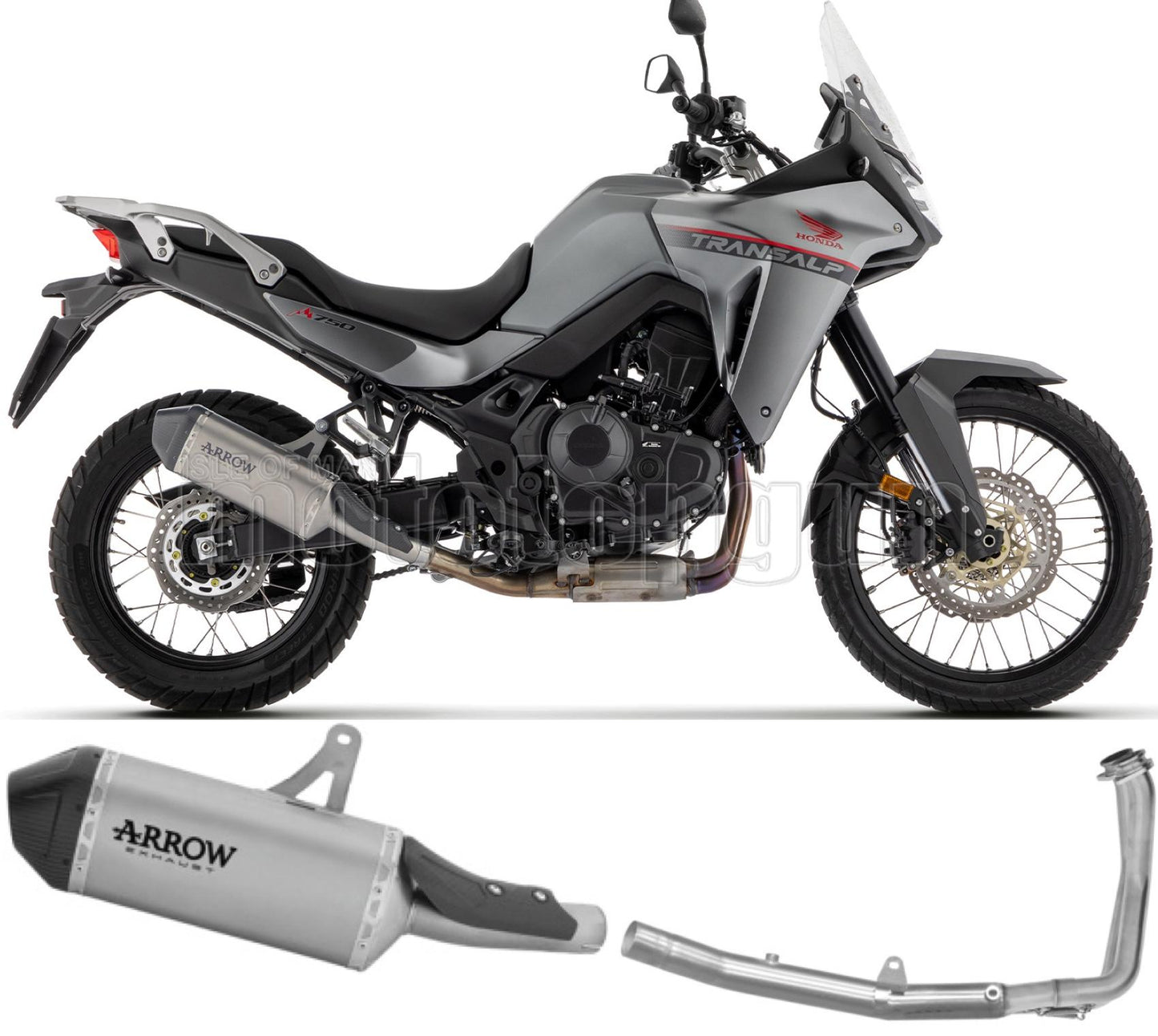 ARROW SCARICO COMPLETO OMOLOGATO OPEN EXPLORER TITANIO FONDELLO CARBY COMPATIBILE CON HONDA XL 750 TRANSALP 23/24