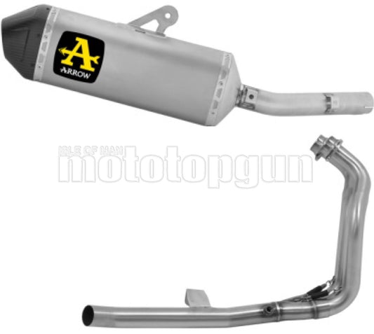 ARROW SCARICO COMPLETO OMOLOGATO OPEN EXPLORER TITANIO E COLLETTORE IN TITANIO FONDELLO CARBY COMPATIBILE CON YAMAHA TENERE 700 21/24