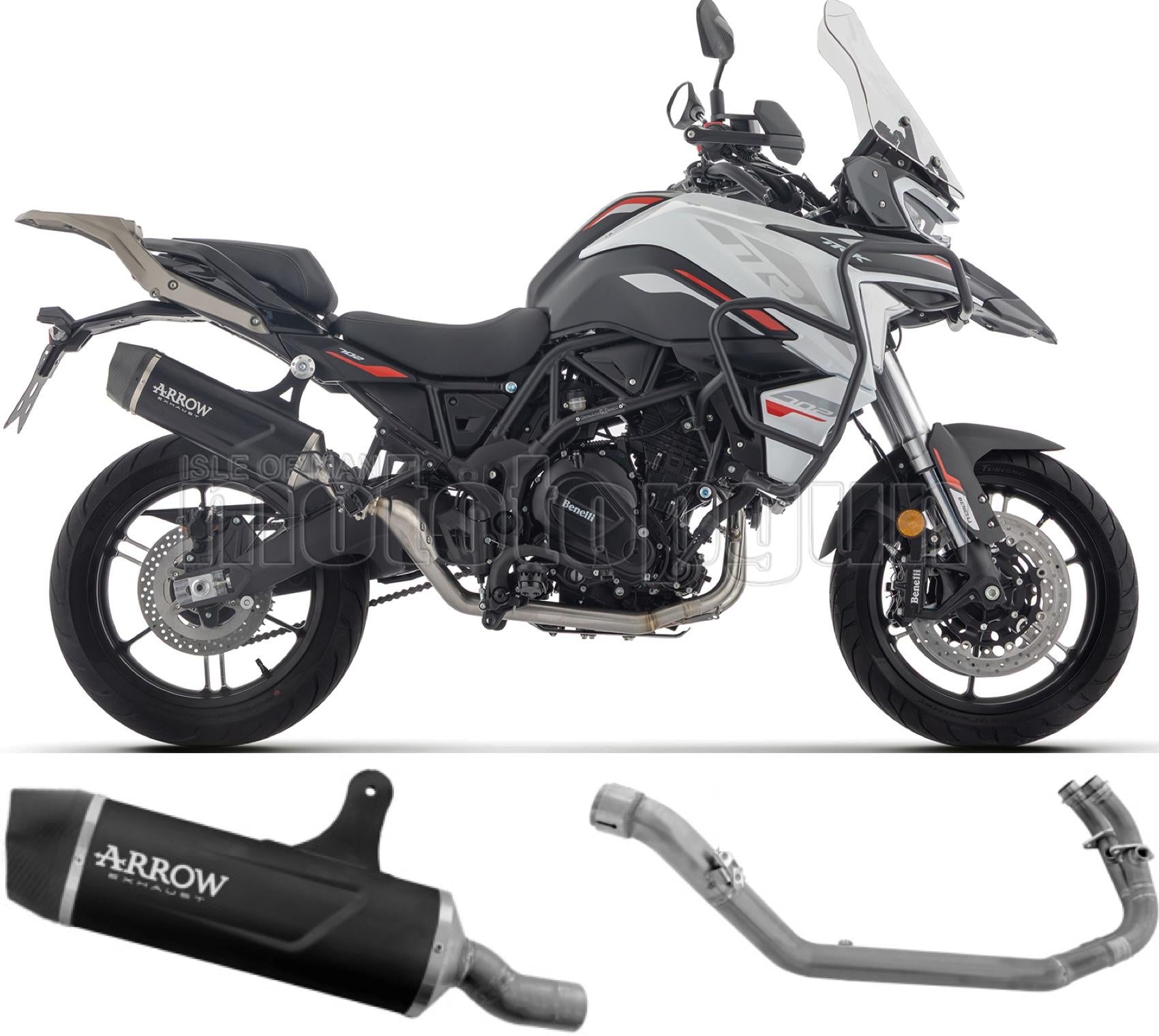 SCARICO COMPLETO OMOLOGATO OPEN INDY RACE ALLUMINIO NERO FONDELLO CARBY COMPATIBILE CON BENELLI TRK 702 / X E5+ 2025