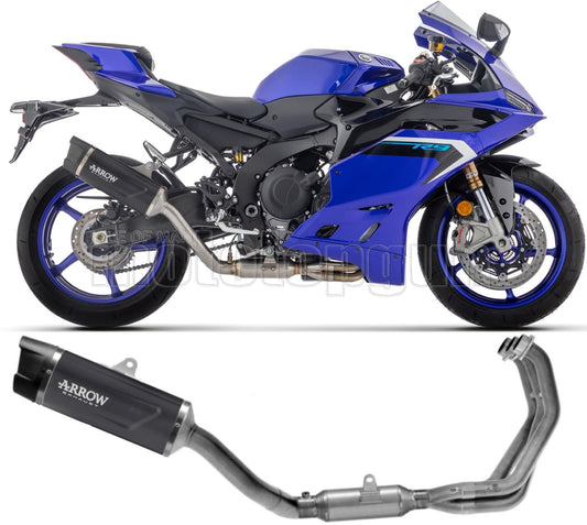 ARROW SCARICO COMPLETO OMOLOGATO OPEN INDY-RACE EVO ALLUMINIO NERO FONDELLO CARBY COMPATIBILE CON YAMAHA YZF R9 2025