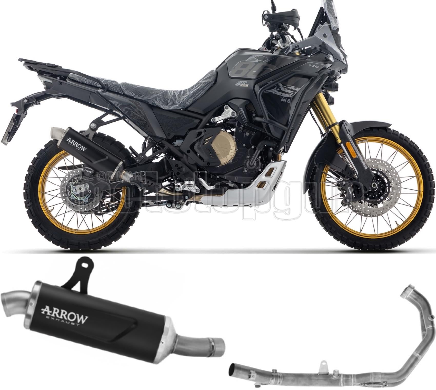 ARROW SCARICO COMPLETO OMOLOGATO OPEN INDY-RACE EVO ALLUMINIO NERO FONDELLO CARBY COMPATIBILE CON VOGE VALICO 800 DSX RALLY 25/26