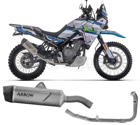 SCARICO OMOLOGATO ARROW INDY-RACE EVO IN TITANIO CON FONDELLO IN CARBY COMPATIBILE CON CF MOTO 450 MT 2024