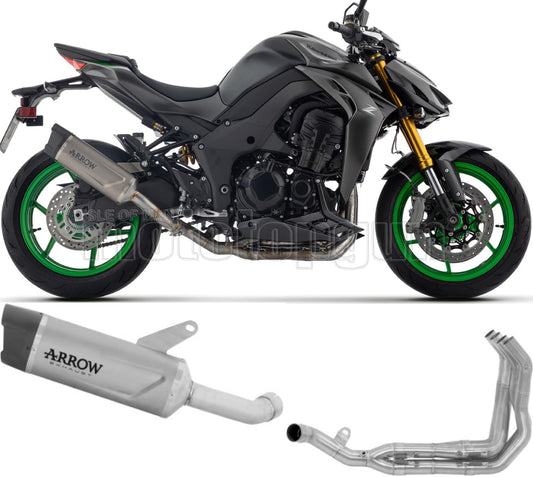 ARROW SCARICO COMPLETO OMOLOGATO OPEN INDY-RACE EVO TITANIO FONDELLO CARBY COMPATIBILE CON KAWASAKI Z1100 Z-1100 25/26