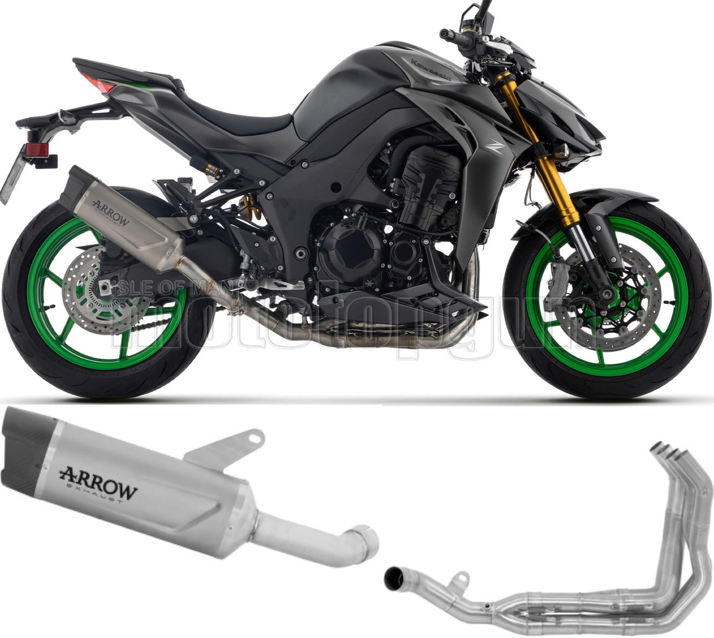 ARROW SCARICO COMPLETO OMOLOGATO OPEN INDY-RACE EVO TITANIO FONDELLO CARBY COMPATIBILE CON KAWASAKI Z1100 Z-1100 SE 25/26