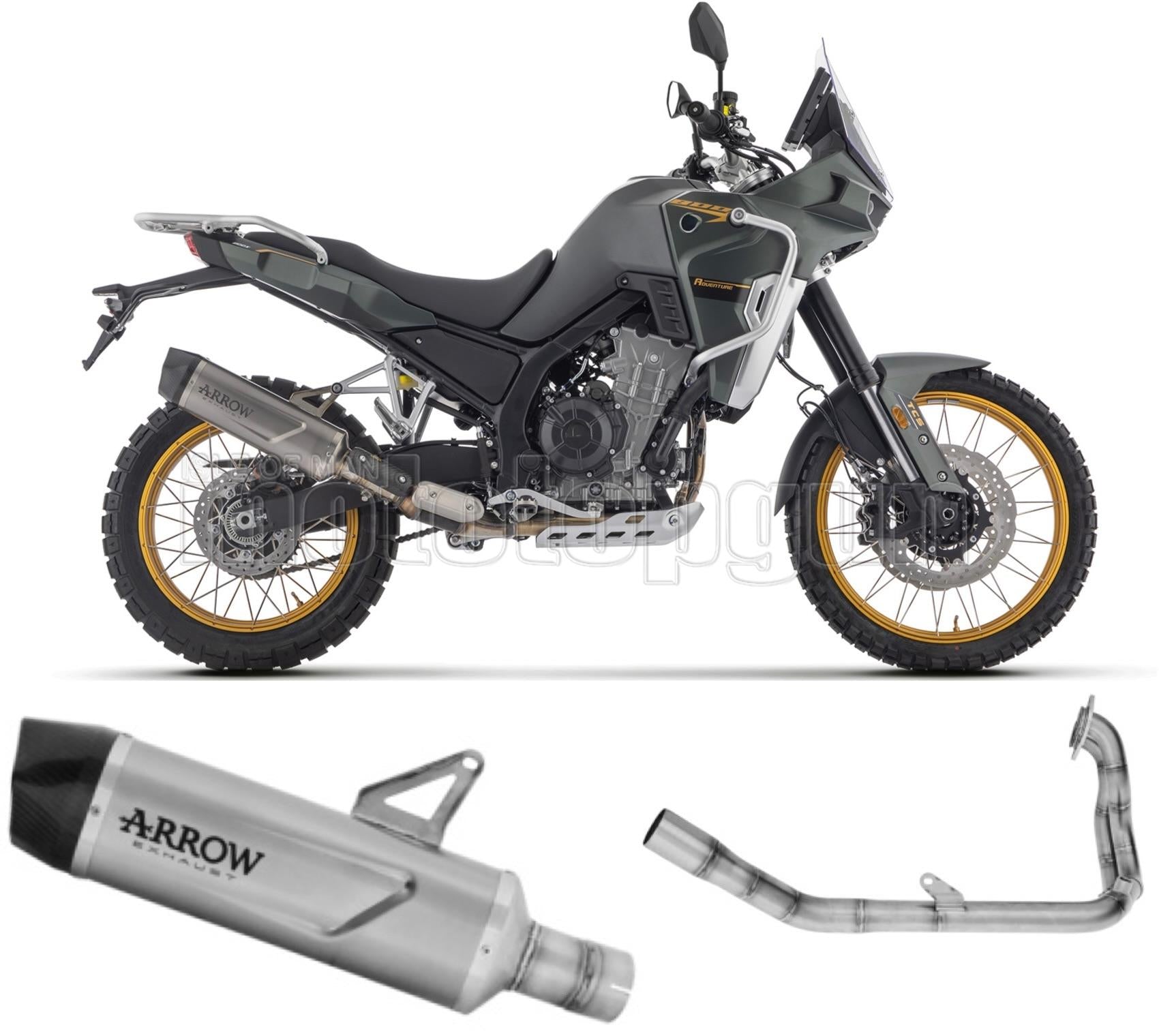 SCARICO OMOLOGATO ARROW INDY-RACE EVO IN TITANIO CON FONDELLO IN CARBY COMPATIBILE CON KOVE 800 X PRO 2024