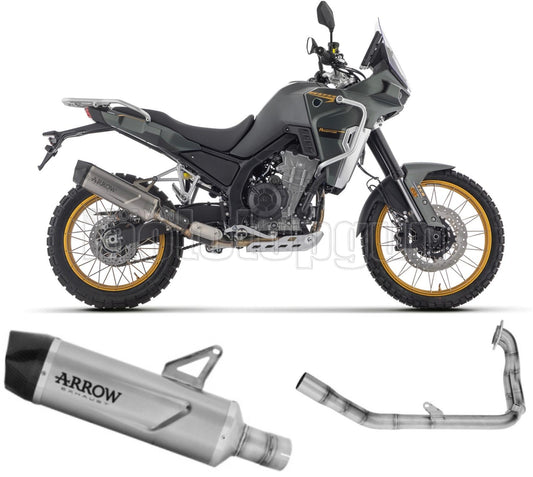 SCARICO OMOLOGATO ARROW INDY-RACE EVO IN TITANIO CON FONDELLO IN CARBY COMPATIBILE CON KOVE 800 X PRO 2024