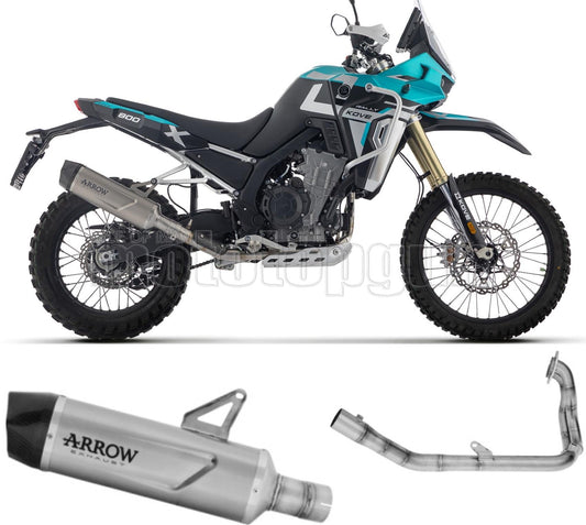 ARROW SCARICO COMPLETO OMOLOGATO OPEN INDY-RACE EVO TITANIO FONDELLO CARBY COMPATIBILE CON KOVE 800 X PRO / RALLY 2025