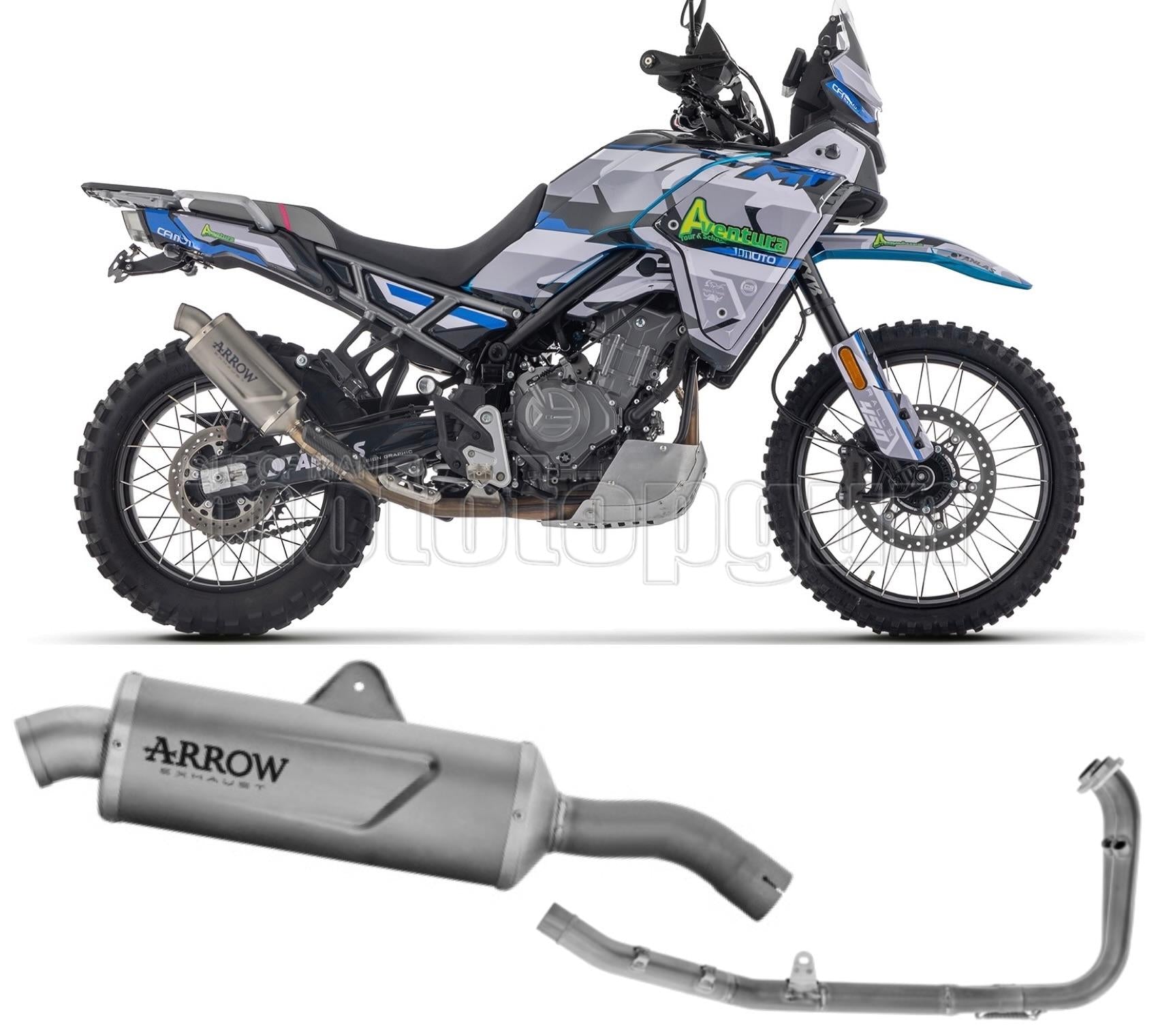 SCARICO OMOLOGATO ARROW INDY-RACE EVO IN TITANIO COMPATIBILE CON CF MOTO 450 MT 2024