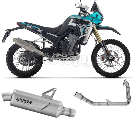 ARROW SCARICO COMPLETO OMOLOGATO OPEN INDY-RACE EVO TITANIO COMPATIBILE CON KOVE 800 X PRO / RALLY 2025