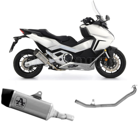 SCARICO RACE + DBKILLER ARROW INDY-RACE IN TITANIO CON FONDELLO IN CARBY COMPATIBILE CON HONDA FORZA 750 21/23