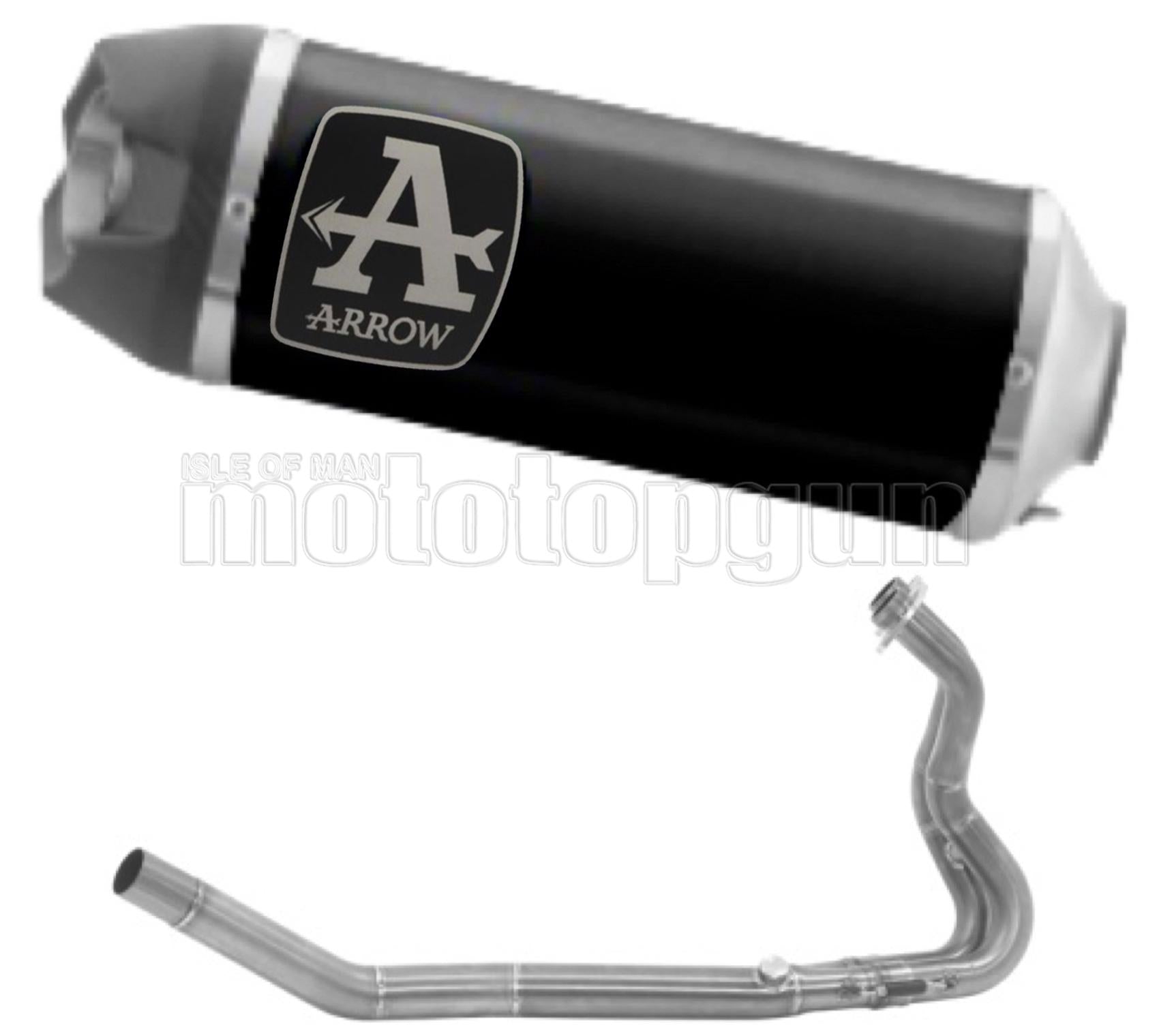 SCARICO OMOLOGATO ARROW INDY-RACE IN ALLUMINIO NERO CON FONDELLO IN CARBY COMPATIBILE CON KAWASAKI Z400 Z-400 2023