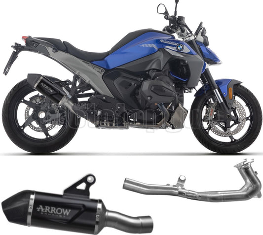 ARROW SCARICO COMPLETO OMOLOGATO OPEN INDY-RACE EVO ALLUMINIO NERO E COLLETTORE IN TITANIO FONDELLO CARBY COMPATIBILE CON BMW R 1300 R 25/26